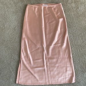 CHAMPAGNE GOLD SILK SKIRT